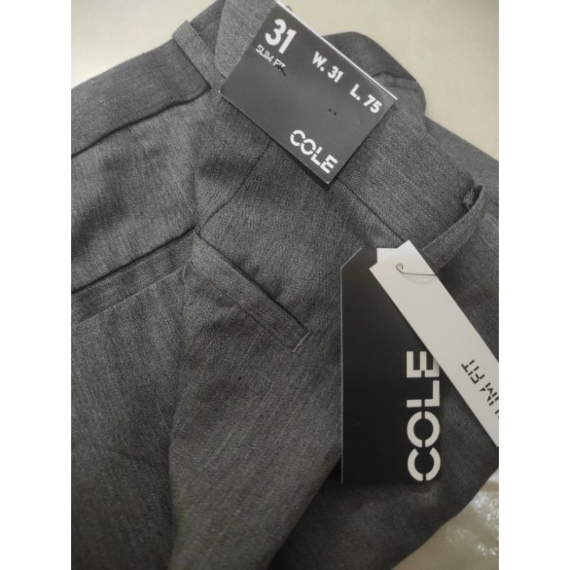 celana panjang Cole twill warna grey 100% original cole
