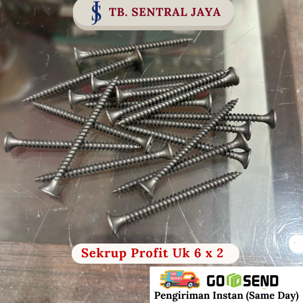 Sekrup Hitam 6x2 Merk profit/PTA/Paku Sekrup 6x2