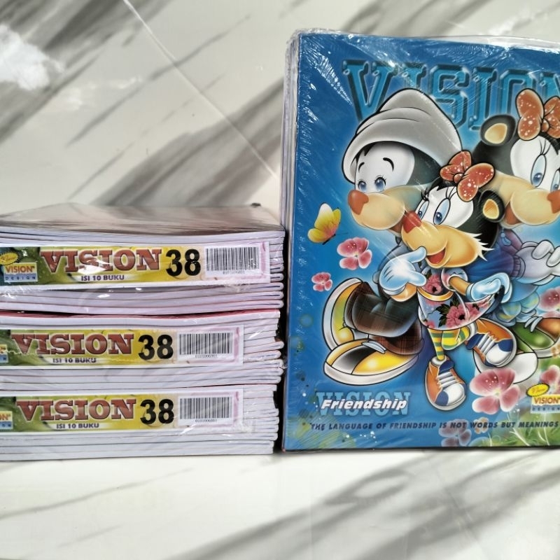 

1 PACK BUKU TULIS VISION 38 LEMBAR (10 BUKU)