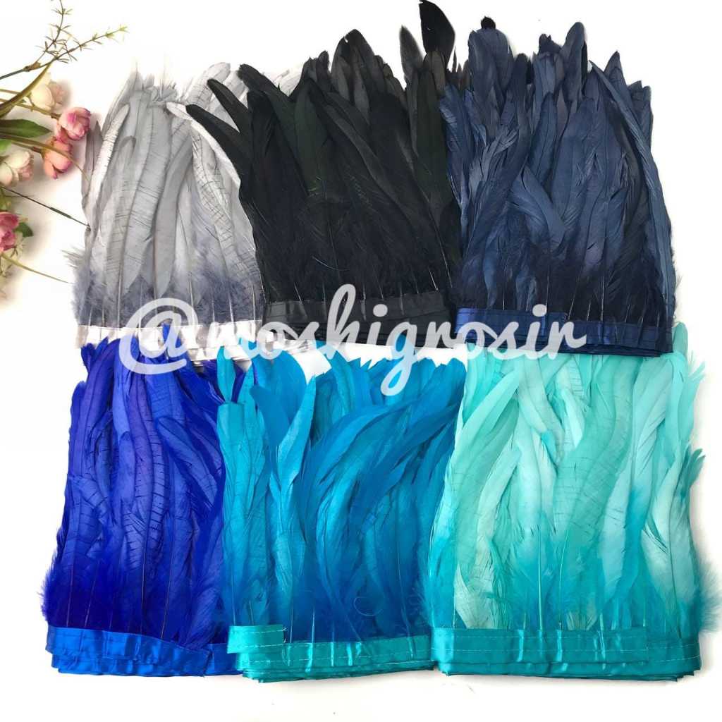 10CM - BULU AYAM PANJANG | BULU AYAM METERAN | AKSESORIS BULU | BULU KERAJINAN