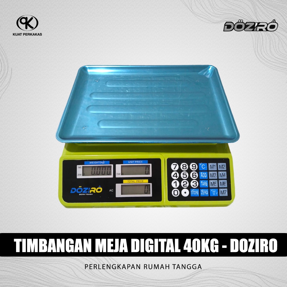 Timbangan Meja Digital 40 kg merk Doziro / Timbangan Laundry / Timbangan Buah / Timbangan Dapur / Ti