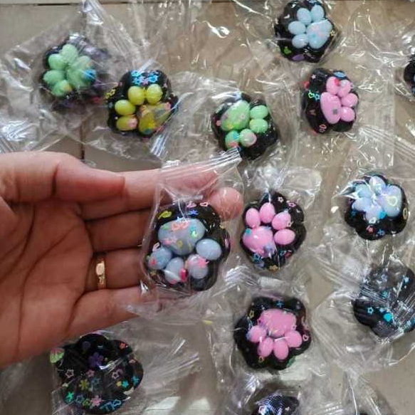 Taba Squishy Small Cat Paw Mainan Pencetan Jelly
