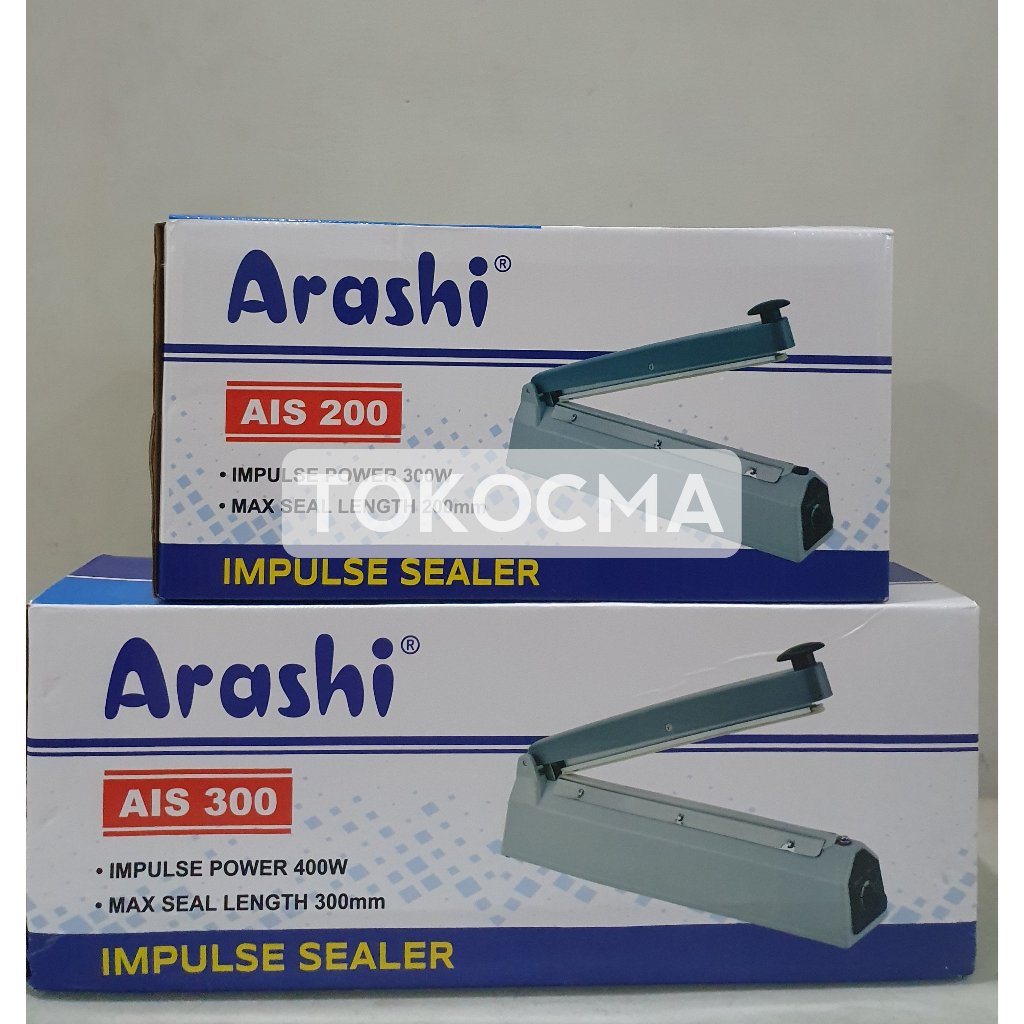 Impulse Sealer 15cm,20cm,30cm,40cm AIS150,AIS200,AIS300,AIS400 Arashi