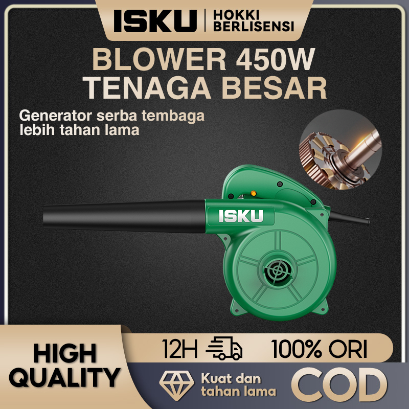 ISKU Hand Blower Angin 450W Kencang Listrik Blower Portable Blower Dan Vakum 2in1 Peniup Debu Penger