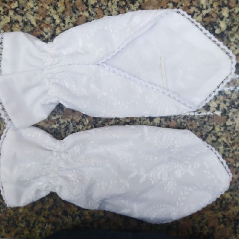 SARUNG TANGAN PUTIH BORDIR HAJI DAN UMROH WANITA