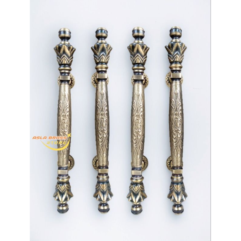 Handle Pintu Rumah Kuningan Motif Nanas Ukir Gagang Pintu Kuningan 44 Cm Handle Pintu Minimalis