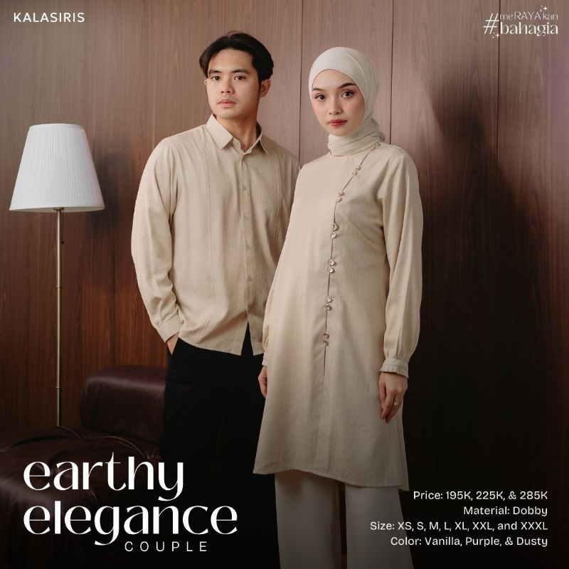EARTHY ELEGANCE -  Baju Atasan Koko Tunik Tunic Dewasa Remaja Muslimah Couple Series Murah Baju Kond