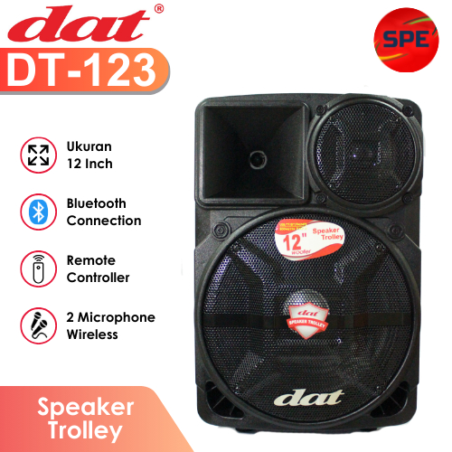 SPEAKER TROLLEY DAT UKURAN 12 INCH DT123 GARANSI RESMI (MEDAN)