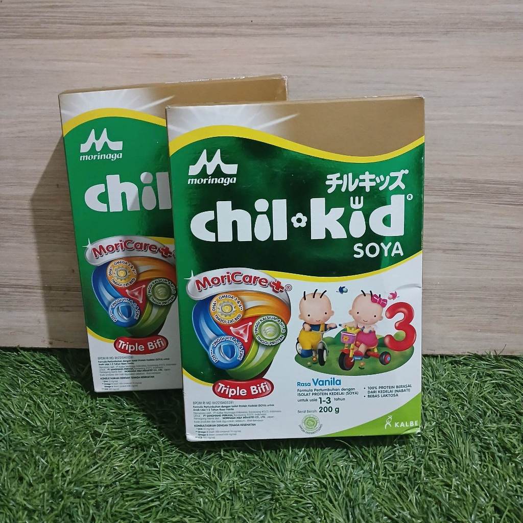 

Morinaga Chil Kid Soya Pertumbuhan Anak Usia 1-3 tahun vanila dan madu 200g
