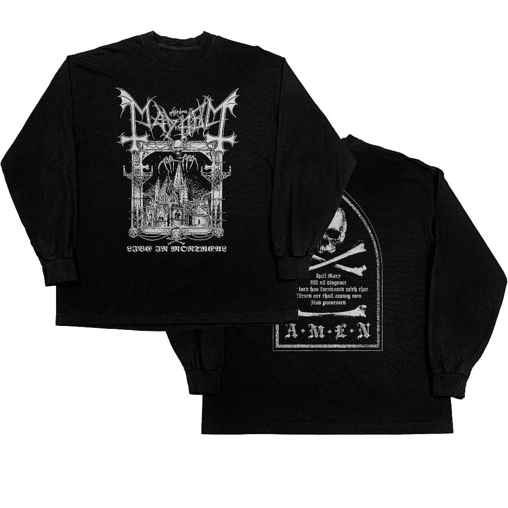 Kaos Mayhem Behemoth Pesanan Lengan Panjang Metal T Shirt Flexinc 16s Heavyweight