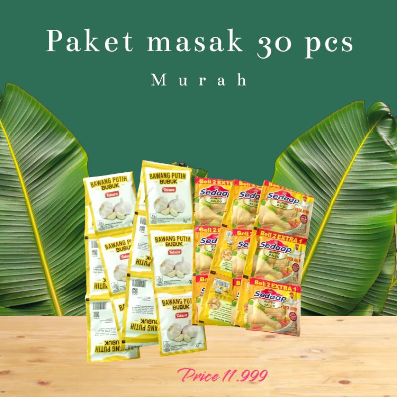 

12 pcs Bawang bubuk dan 18 pcs Bumbu kaldu Sedaap