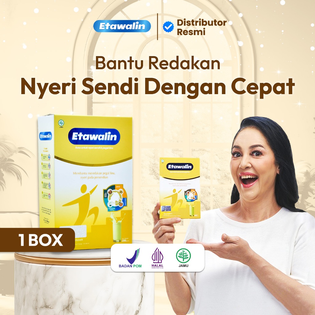 

Etawalin Susu Herbal Kambing Etawa Atasi Nyeri Sendi Asam Urat Rematik Bantu Kepadatan Tulang 200gr