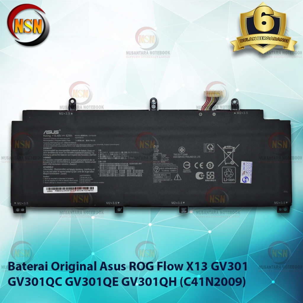 Battery Laptop Original For ROG Flow X13 GV301 GV301QC GV301QE GV301QH