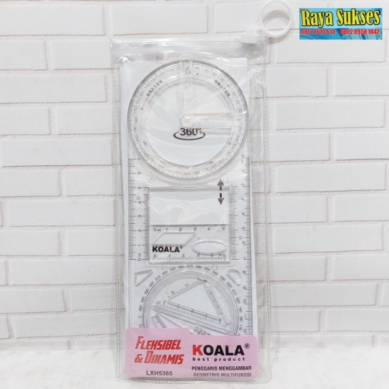 

Penggaris Geometris Multifungsi Koala/ Penggaris Fleksibel Dan Dinamis LXH5365 Koala/ Penggaris Set Geometris