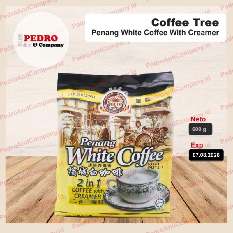

Coffee tree penang WHITE COFFEE CREAMER kopi putih 450 gram isi 15 pc