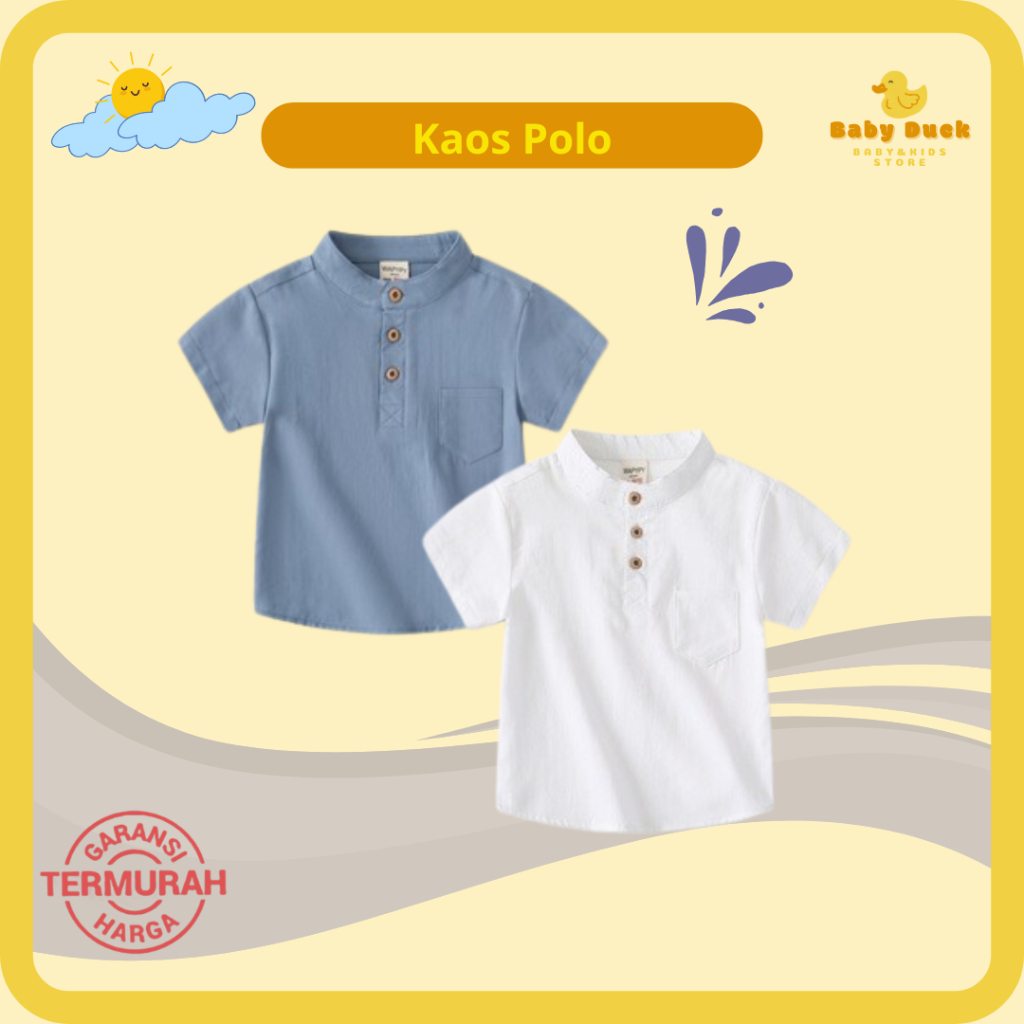 Baju Polo Kaos Anak Laki Laki Lengan Pendek Atasan Anak Laki Laki Kemeja Anak Cowok Import