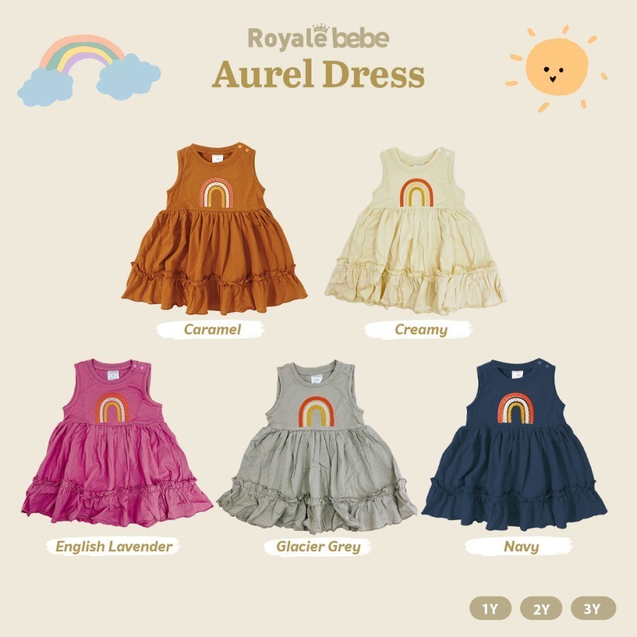 ROYALE BEBE DRESS ANAK (AUREL DRESS) COTTON PREMIUM
