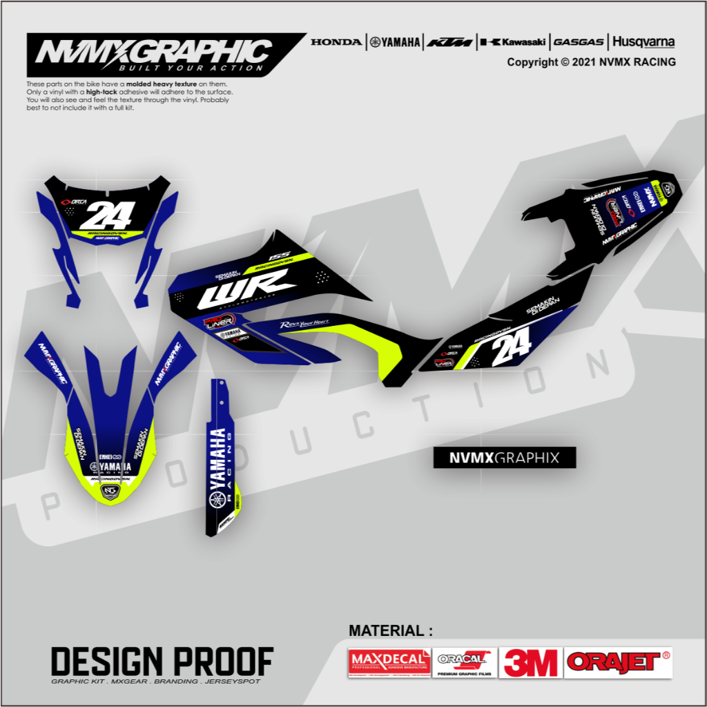 DECAL STIKER YAMAHA WR 155 decal yamaha wr155