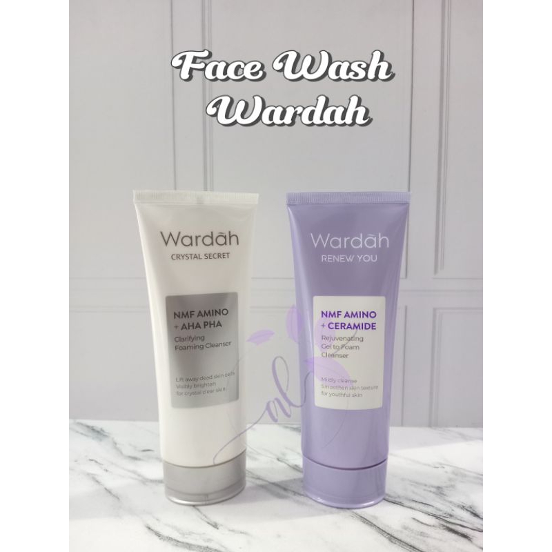 FACE WASH WARDAH/SABUN MUKA WARDAH,CRYSTAL SECRET,RENEW YOU