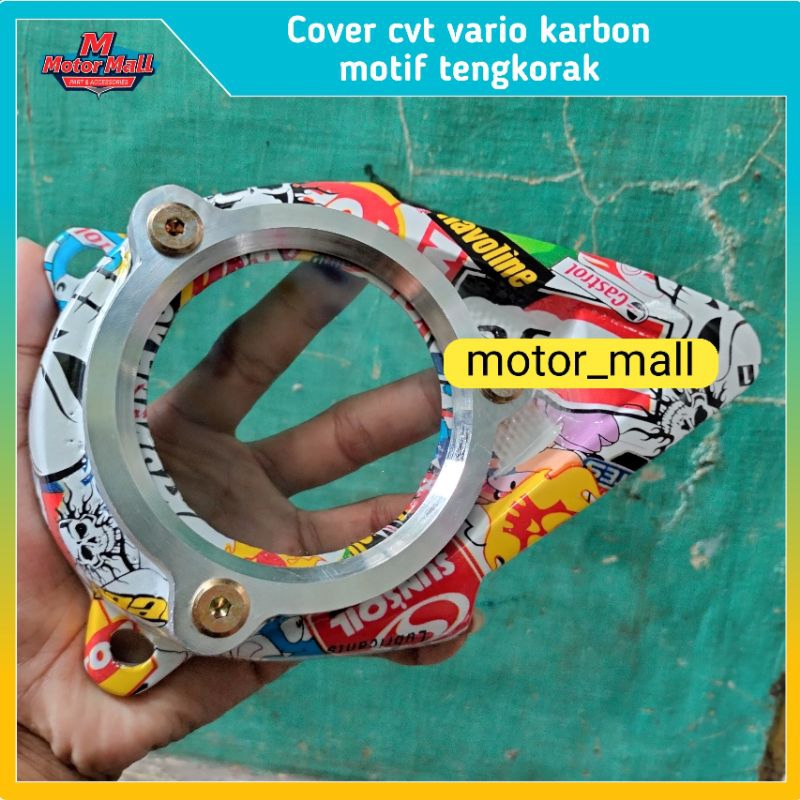 Cover CVT Vario 125 150 LED BARU 2018-2023 KARBON WTP MOTIF CARTOON TENGKORAK