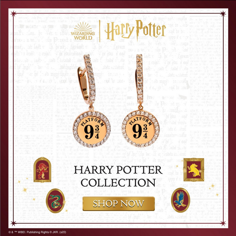 GIWANG ANTING JEPIT EMAS HARRY POTTER COLLECTIONS LISTRING GANTUNG  KOIN PLATFORM 9 ¾