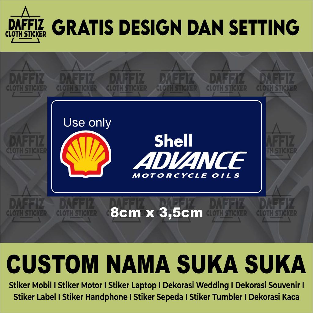 STIKER VINYL DECAL SHELL ADVANCE