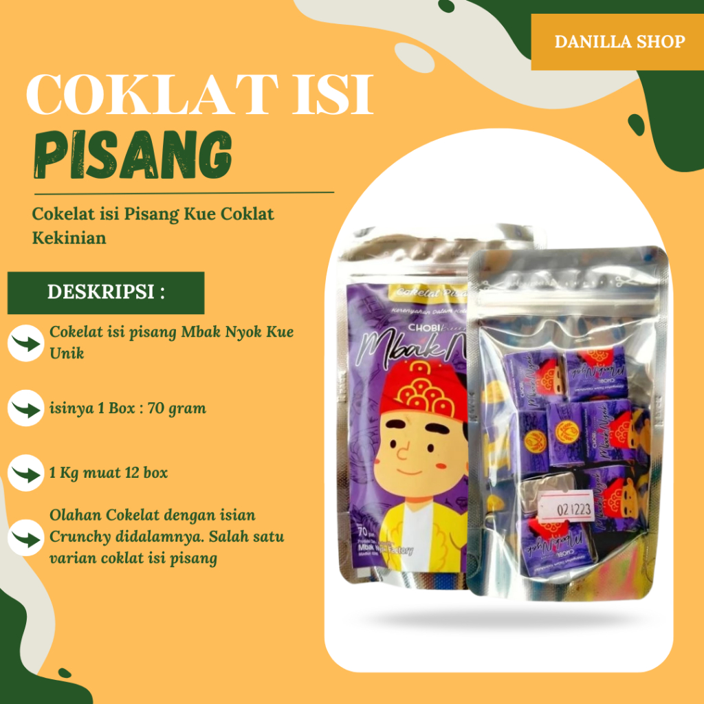 

Cokelat isi Pisang Kue Coklat Kekinian Premium