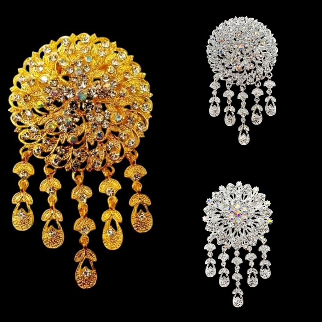 Bros Kebaya Pengantin Besar Elegan Mewah/Bros Kutubaru