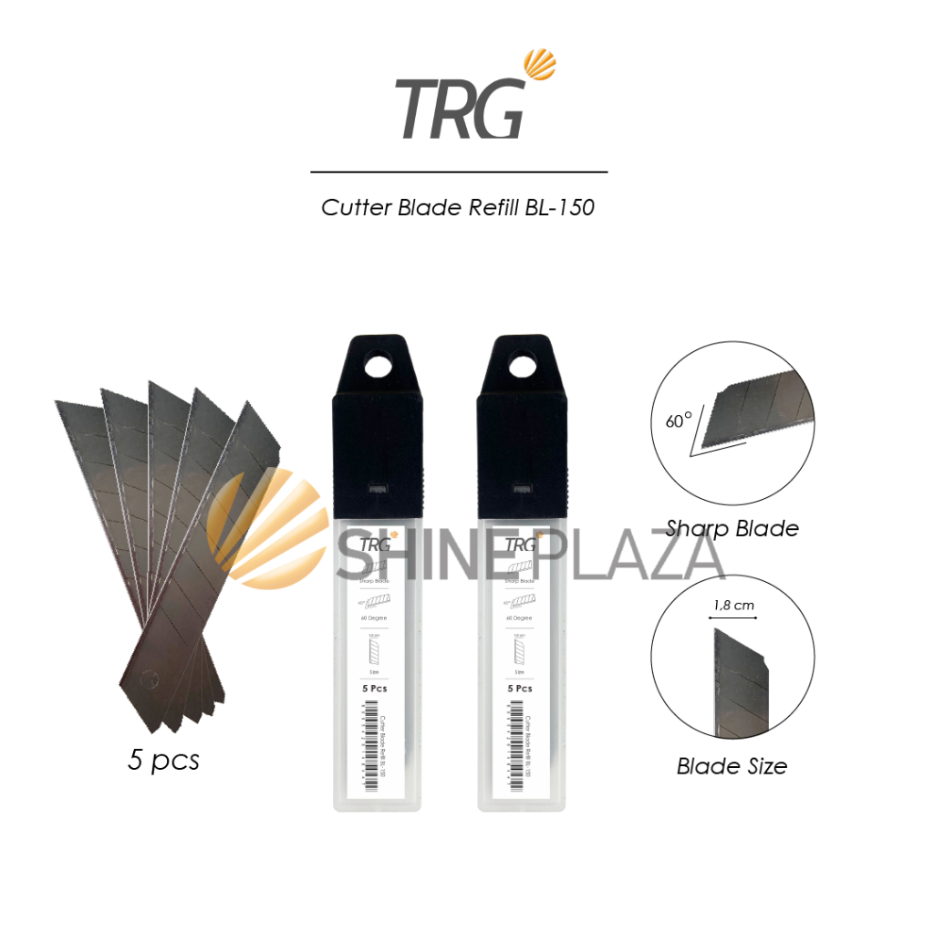 

TRG Cutter Blade BL-150 - Refill Pisau Cuter Besar Tajam Isi 5 Buah TRG