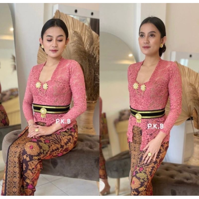 (kebaya saja) kebaya kutu baru / kebaya brokat lengan panjang