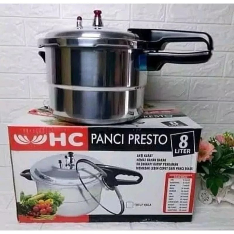 PRESTO HC 8 LITER presto stainless steel presto serbaguna presto praktis presto daging panci presto