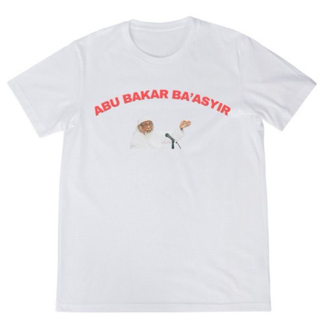 GAZANS.STD 1948 T-SHIRT ABU BAKR BA’ASYIR 24s WHITE