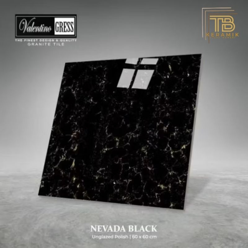 GRANITE VALENTINO GRESS 60X60 CM - NEVADA BLACK
