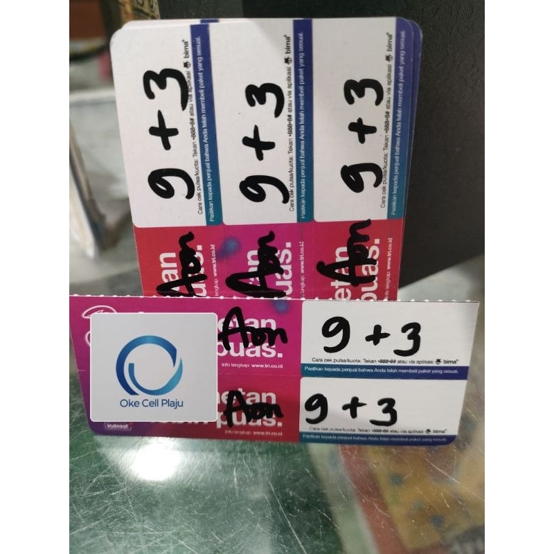 voucher kuota AON 9GB(12GB)