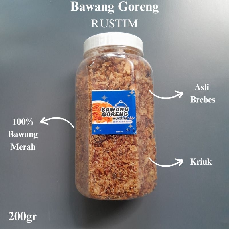 

Bawang Goreng Rustim 200gr [Bawang Goreng Premium, Asli Brebes][Bawang Merah Goreng Asli] [Bawang Goreng Asli]
