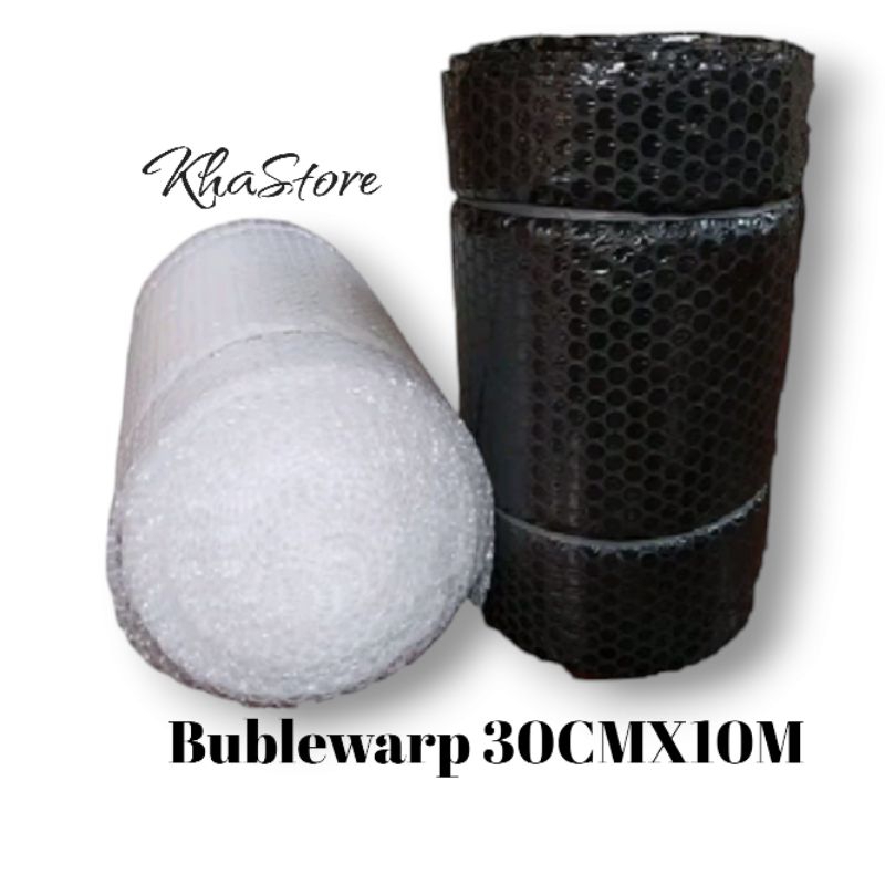 

Bublewarp 25cmx10m 31cmx10m Hitam Bening tebal