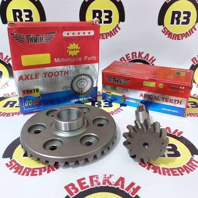 Gigi matahari Viar Kaisar Tossa 37T & gigi nanas gardan Viar Kaisar 13T gear gir gardan belakang set