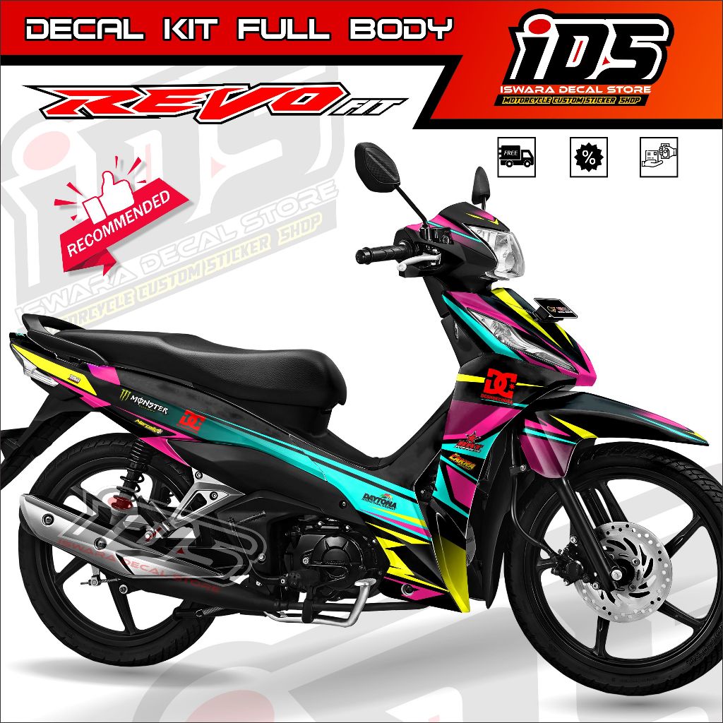 Stiker Decal Revo Fit New Decal Revo fit injeksi full body Stiker Revo Fit Fi dekal Revo Fit Racing