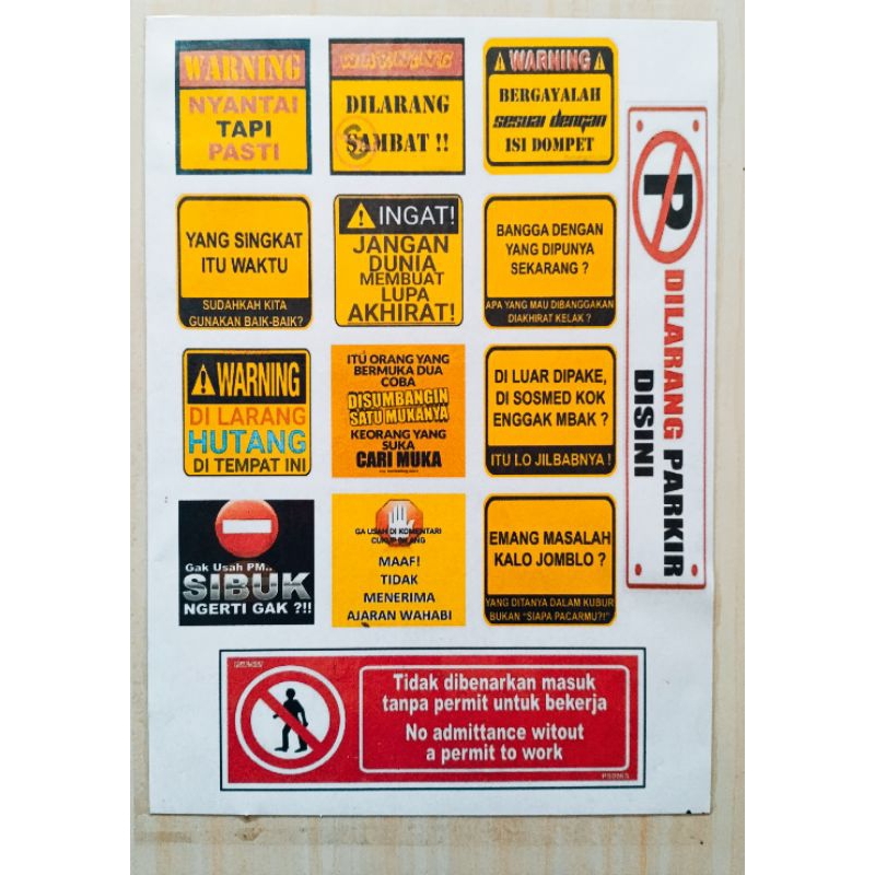 

CETAK STIKER CUSTOM A4 MURRAAHHH | BAHAN VINYL GLOSSY.....