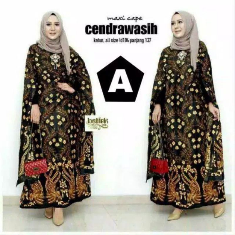 gamis batik muslim kelelawar