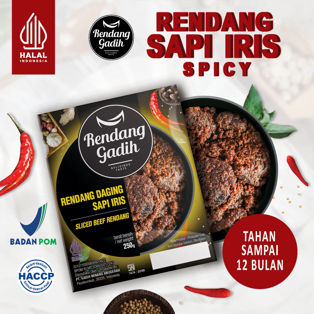 

Rendang Gadih Minang Pyk - Rendang Daging Sapi Iris 250 g