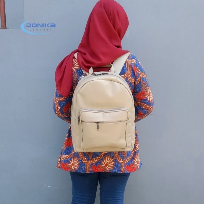 Tas Ransel Kulit Besar Wanita Backpack kulit Kerja Sekolah