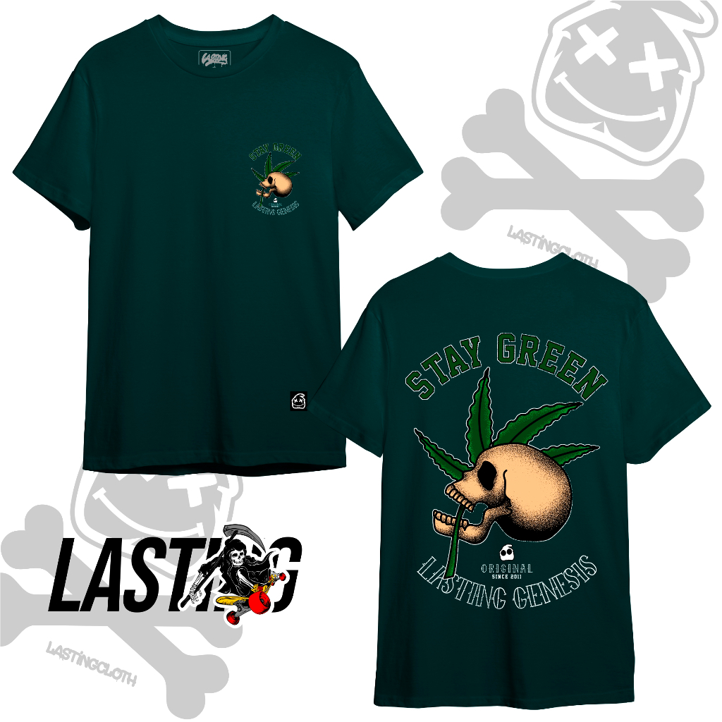 Lasting Kaos Distro StayGreen - Hijau Botol-