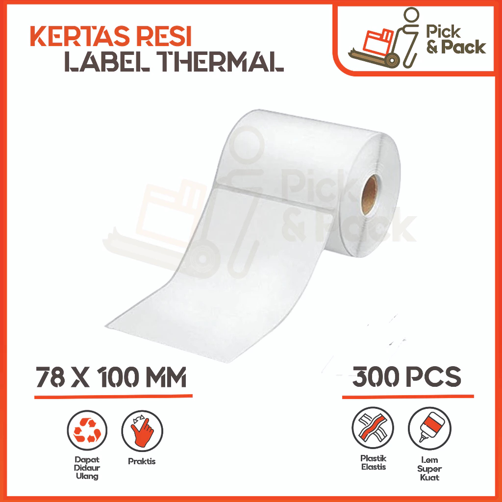 

Kertas Label Sticker Resi Thermal Barcode 78x100 Mm Gulung Isi 300 Pcs