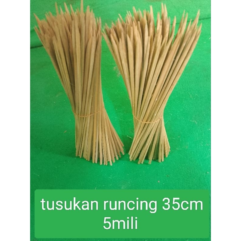 tusukan runcing 35cm 5mili tusukan sate kentang spiral 100pcs