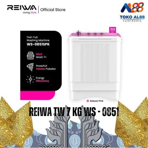 Mesin Cuci 2 Tabung 7Kg Reiwa WS-0851
