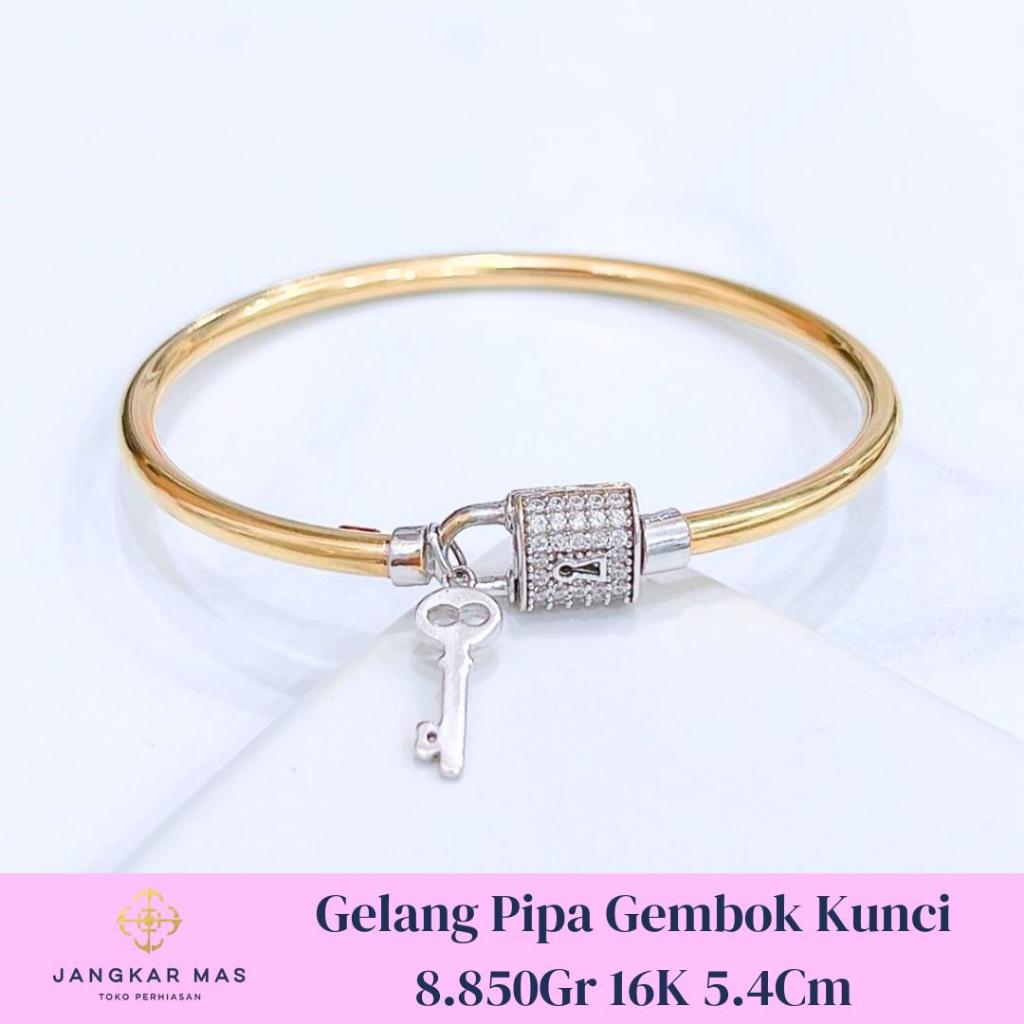 GELANG EMAS PIPA GEMBOK KUNCI 16K 8.850GR