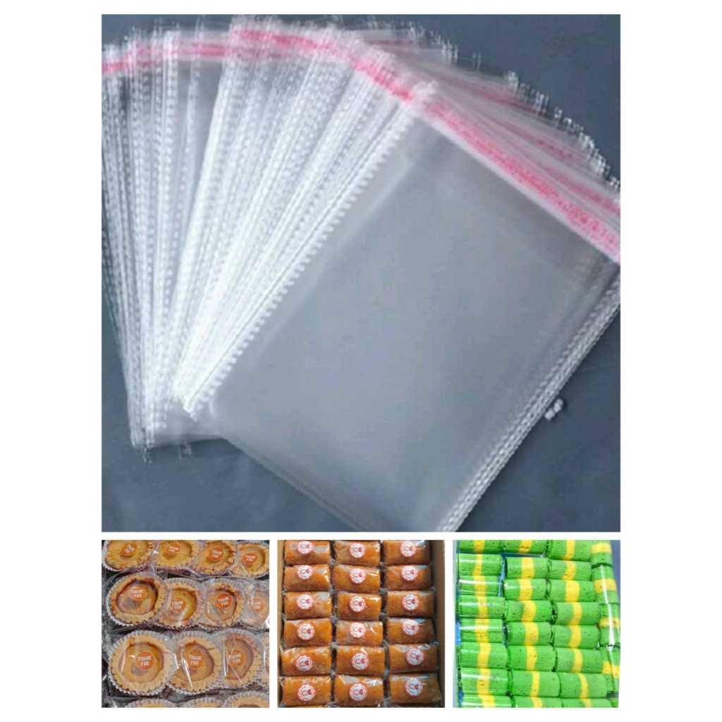 

POL01 Plastik Opp Lem Seal Bening Roti Kue Rainbow Risoles packing Aksesoris