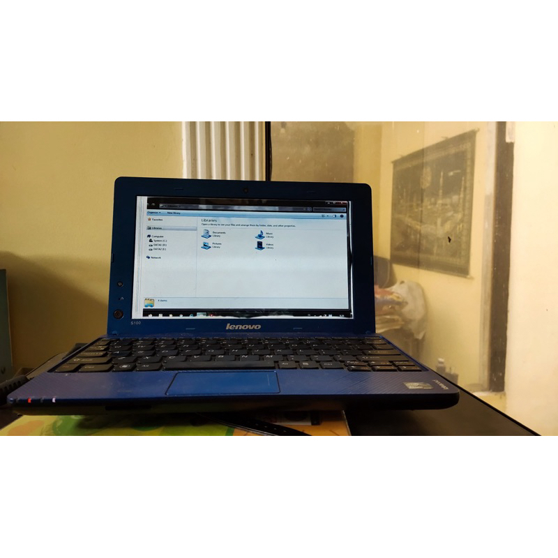 Lenovo ideapad S100 Netbook Laptop Kecil untuk siswa mahasiswa tugas sekolah kuliah PC Desktop fotoc