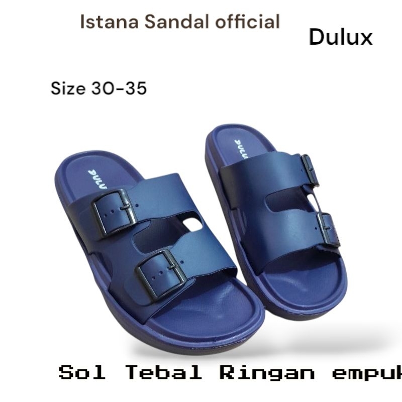 Sendal Anak Slop Laki Laki Karet- 592A-C Sendal Pria Karet Motif Gesper Dulux Terbaru Awet Ringan